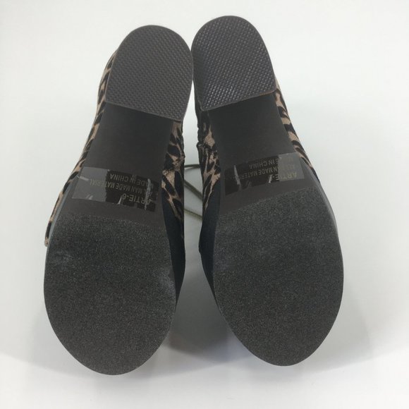 C Label Artie Leopard LaceUp High Heel Ankle Boots - Picture 7 of 7